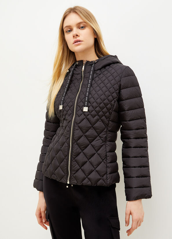 Abrigos Liu Jo Acolchado Down With Hood Mujer Negras | LXZ-350942