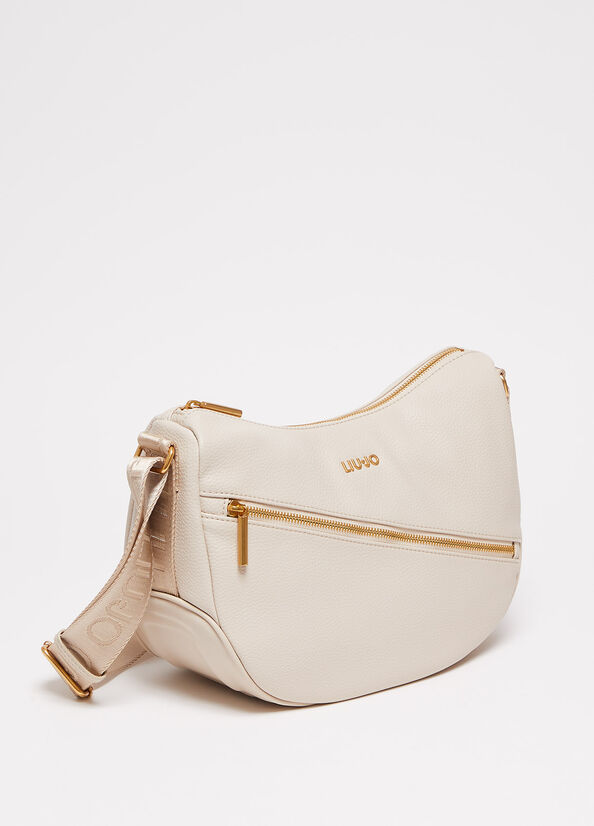 Bolsa De Hombro Liu Jo Eco-Friendly Mujer Beige | LCM-673459