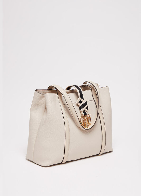 Bolsa De Hombro Liu Jo Eco-Friendly Mujer Beige | RGX-035871