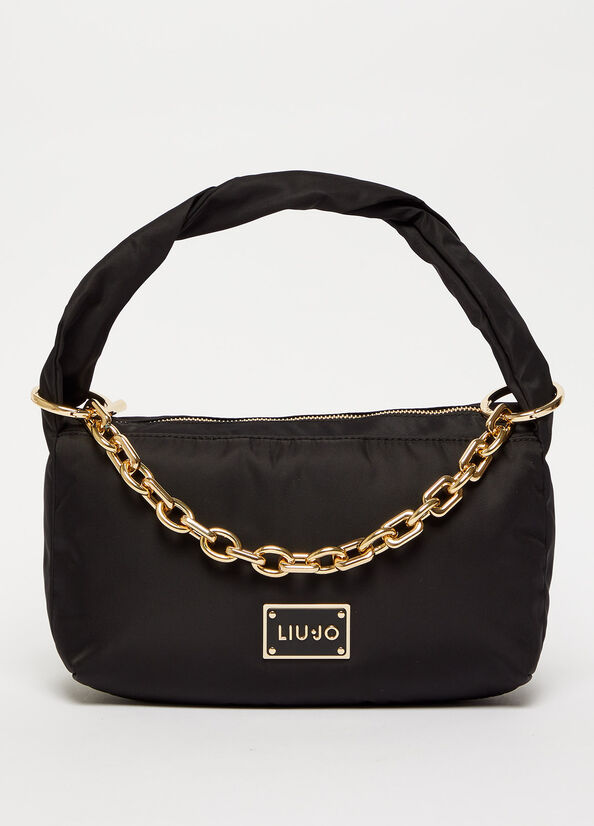 Bolsa De Hombro Liu Jo Shoulder With Charm Mujer Negras | OJB-982740