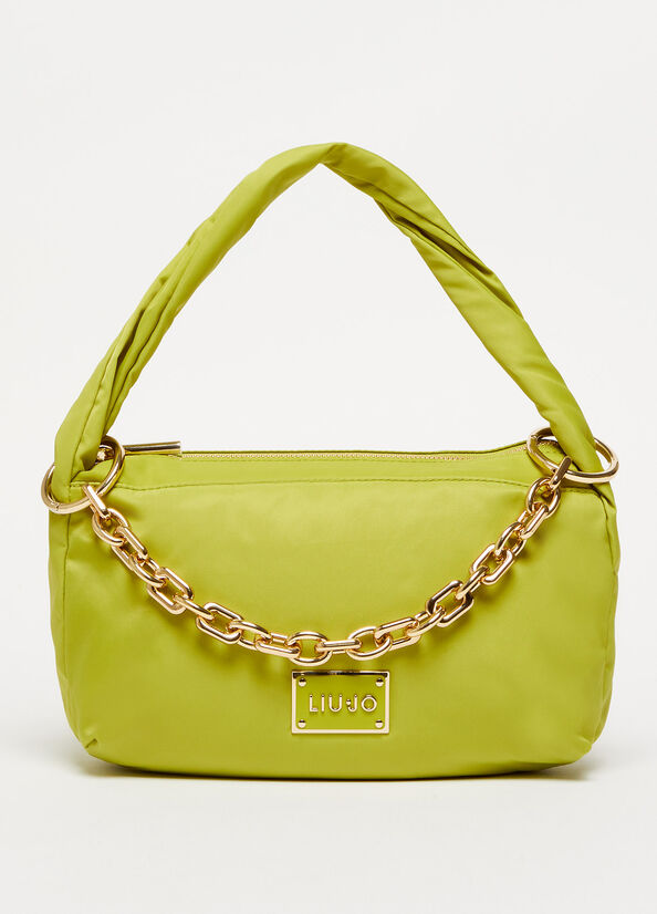 Bolsa De Hombro Liu Jo Shoulder With Charm Mujer Verde | UTZ-708936