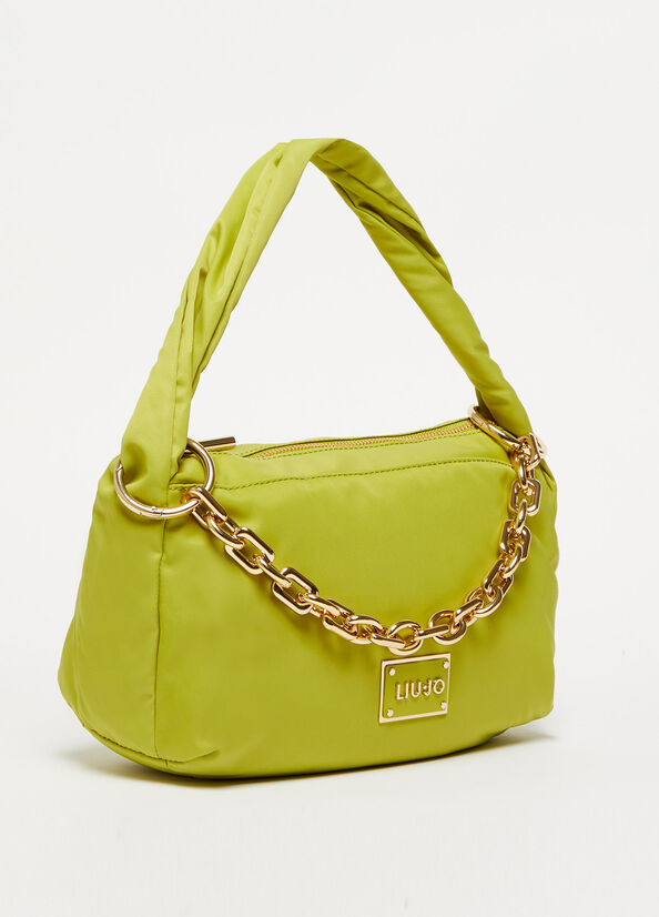 Bolsa De Hombro Liu Jo Shoulder With Charm Mujer Verde | UTZ-708936