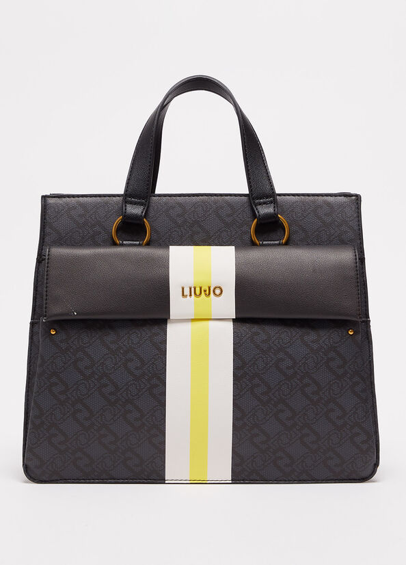 Bolsas De Mano Liu Jo Eco-Friendly Mujer Negras | TBL-906742