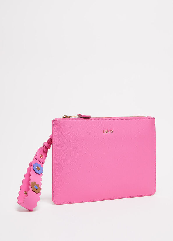 Bolso Clutch Liu Jo Eco-Friendly Mujer Rosas | YSV-473951