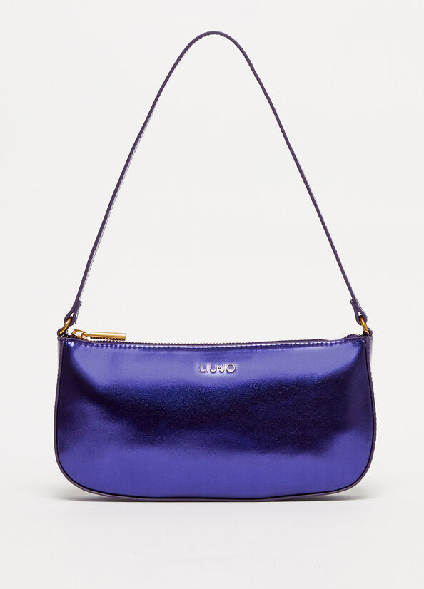 Bolso Clutch Liu Jo Laminate With Logo Mujer Moradas | DXZ-139286