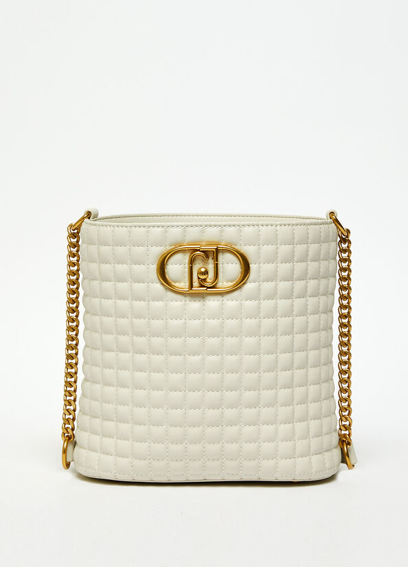 Bolso Saco Liu Jo Acolchado Mujer Beige | IQH-823657