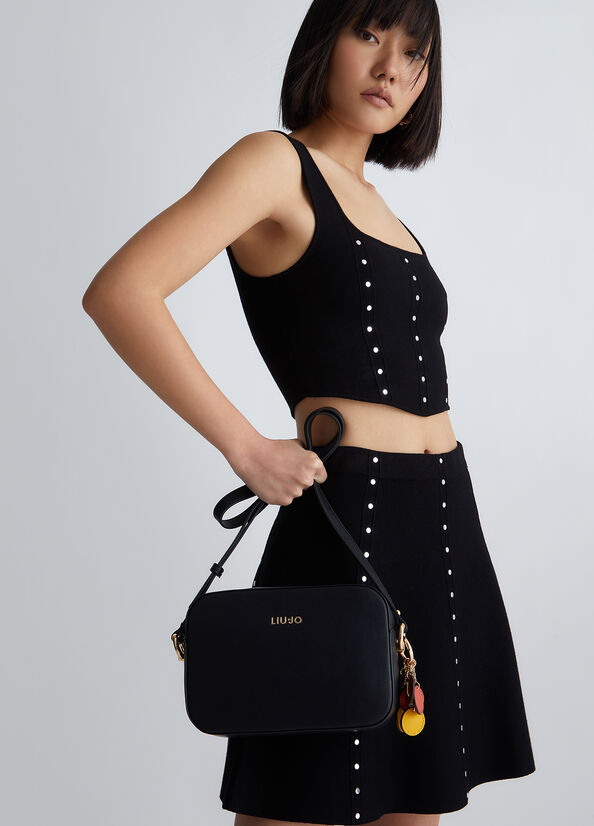 Bolsos Cruzados Liu Jo Crossbody With Charm Mujer Negras | HEJ-617328