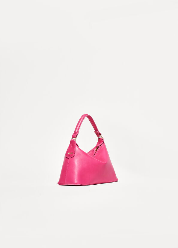 Bolsos Cruzados Liu Jo Cuero Mini Hobo Mujer Fucsia | BJX-672834