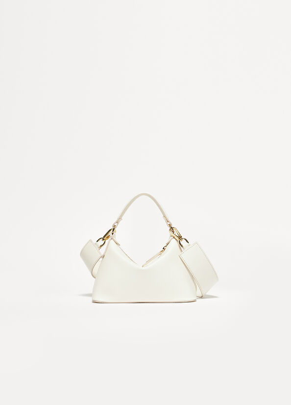 Bolsos Cruzados Liu Jo Cuero Mini Hobo Mujer Blancas | OSG-381246