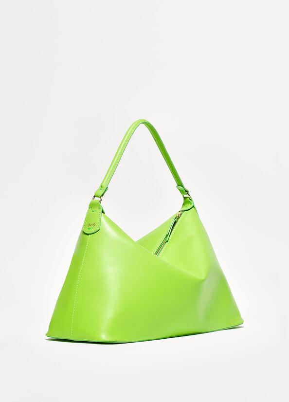 Bolsos Cruzados Liu Jo Genuine Cuero Large Hobo Mujer Verde Claro | WZG-836015