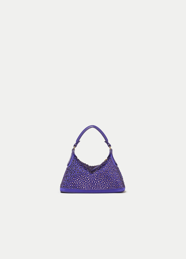 Bolsos Cruzados Liu Jo Mini Hobo With Gemstones Mujer Moradas | QSA-065413