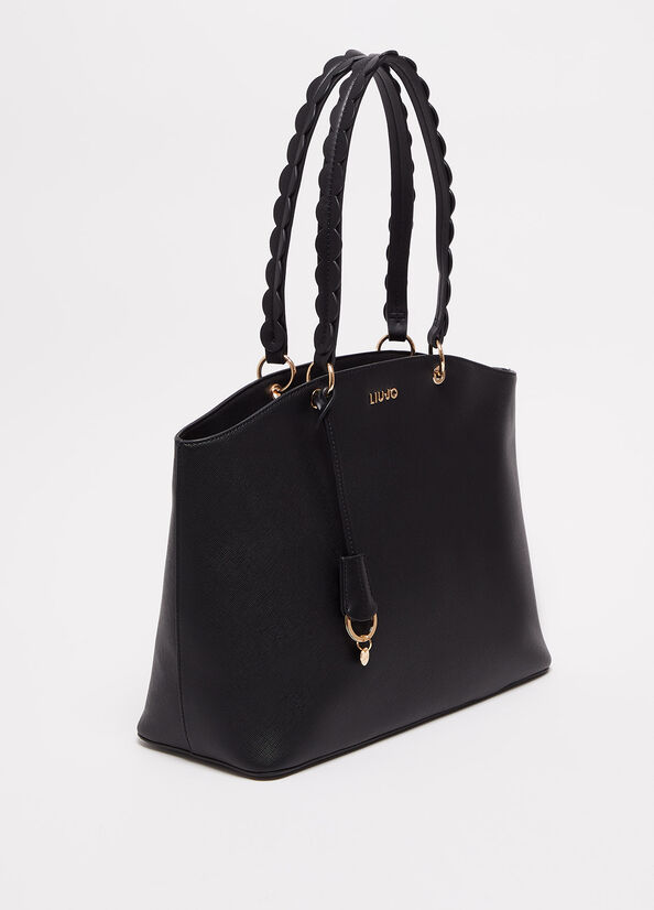 Bolsos Shopper Liu Jo Eco-Friendly Mujer Negras | UEA-792413