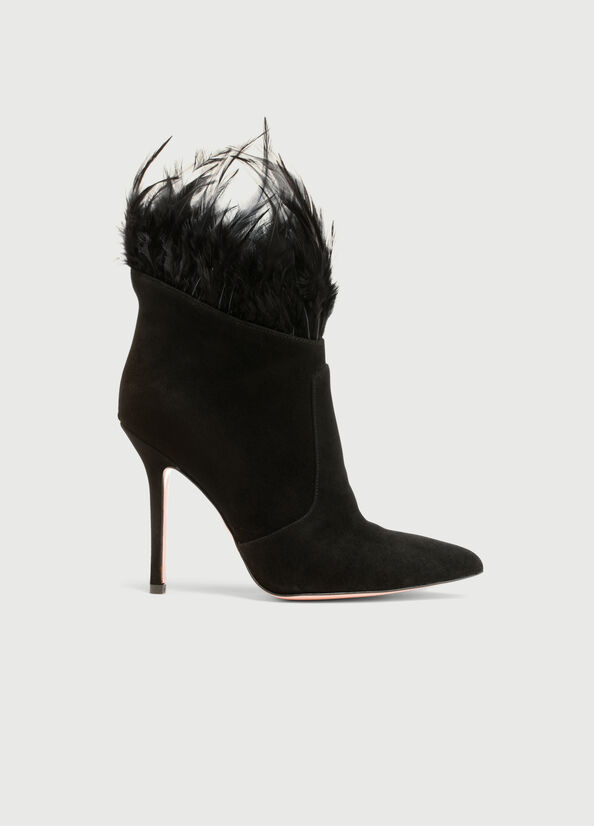 Botines Liu Jo With Heel And Feathers Mujer Negras | AFZ-937084