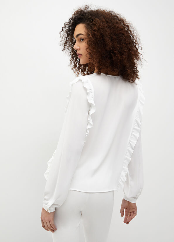 Camisas Liu Jo Eco-Friendly Blouse Mujer Blancas | FKZ-374812