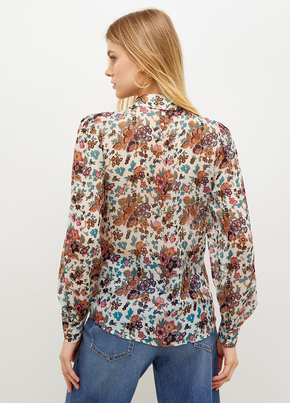 Camisas Liu Jo Printed Mujer Blancas | IYT-384729