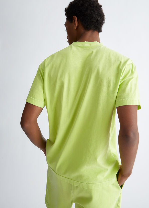 Camiseta Liu Jo With Logo Hombre Verde Claro | RPI-750416