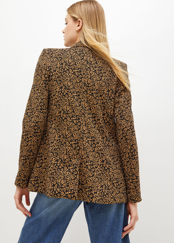 Chaquetas Liu Jo Animal-Print Jersey Blazer Mujer Cobra | FTY-530964