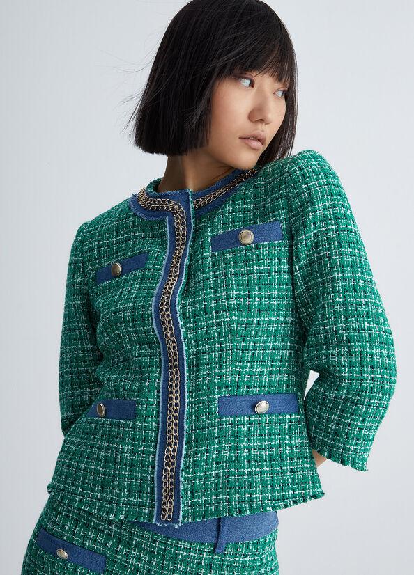 Chaquetas Liu Jo Bouclé Mujer Verde | BYN-954021