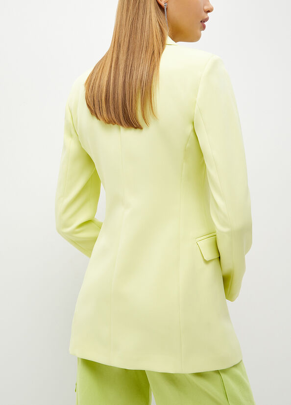 Chaquetas Liu Jo Single-Breasted Stretch Blazer Mujer Amarillo Claro | RQD-706895