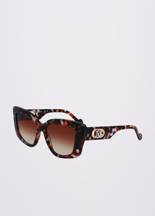 Gafas de Sol Liu Jo Rectangular Mujer Naranjas | UFK-140568