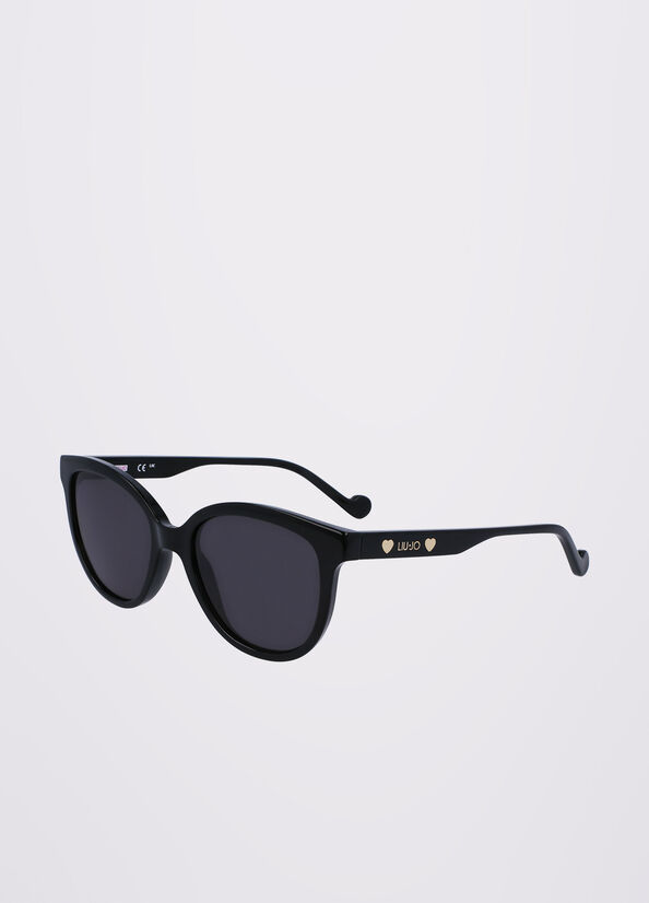 Gafas de Sol Liu Jo Rectangular Mujer Negras | KRV-360819