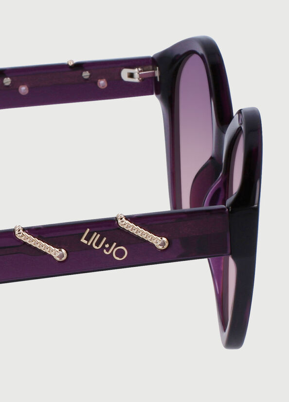 Gafas de Sol Liu Jo With Jewel Chains Mujer Moradas | EWP-621590