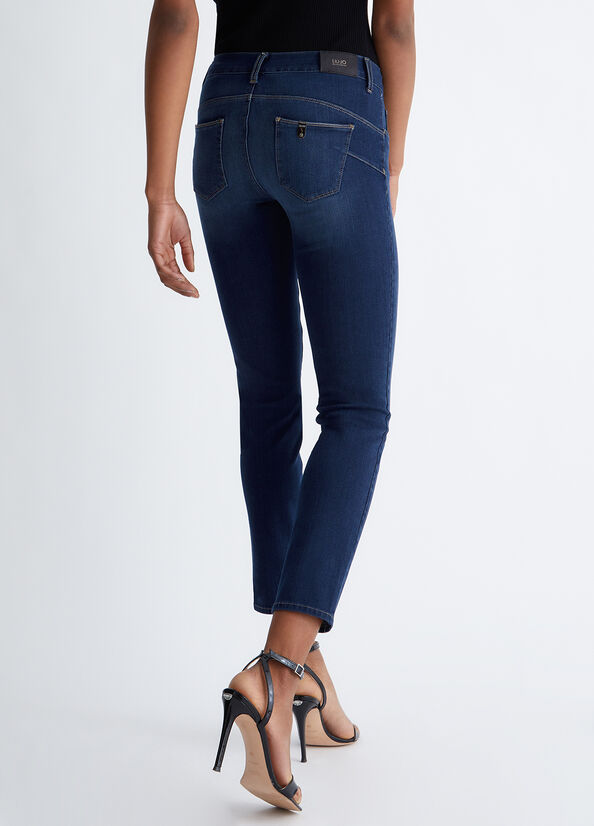 Jeans Skinny Liu Jo Bottom Up Mujer Azules Oscuro | IBD-210463