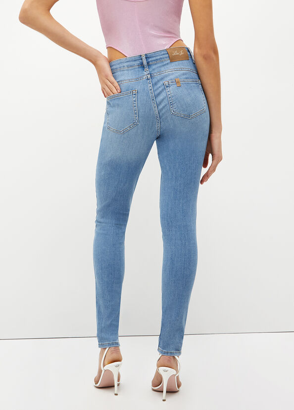 Jeans Skinny Liu Jo Bottom Up Mujer Azules | IEK-367892