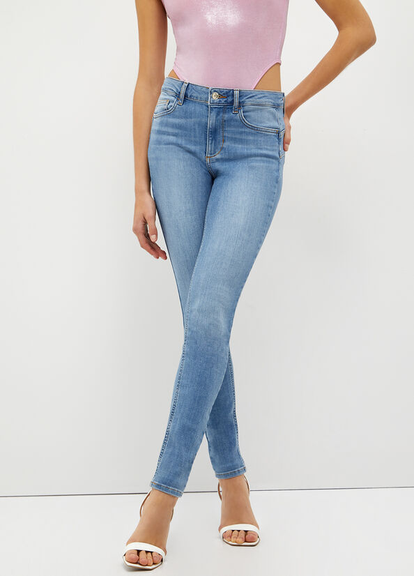 Jeans Skinny Liu Jo Bottom Up Mujer Azules | IEK-367892