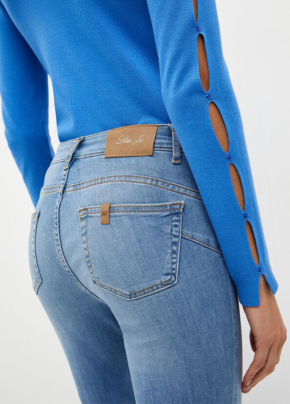 Jeans Skinny Liu Jo Bottom Up Mujer Azules | PCK-243597