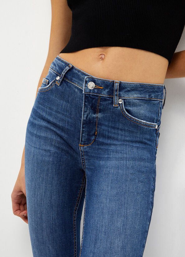 Jeans Skinny Liu Jo Bottom Up Mujer Azules Oscuro | RZI-415973