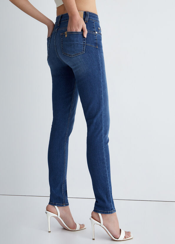 Jeans Skinny Liu Jo Bottom Up Mujer Azules Oscuro | SBR-376584