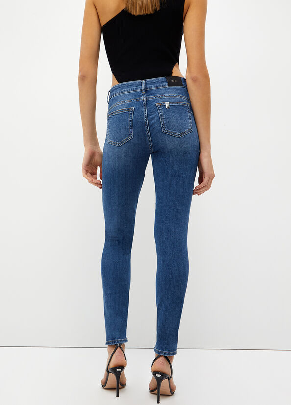 Jeans Skinny Liu Jo Bottom Up Mujer Azules Oscuro | YJD-739608