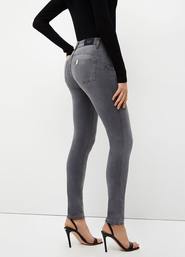 Jeans Skinny Liu Jo Bottom Up Mujer Gris | VBR-065918