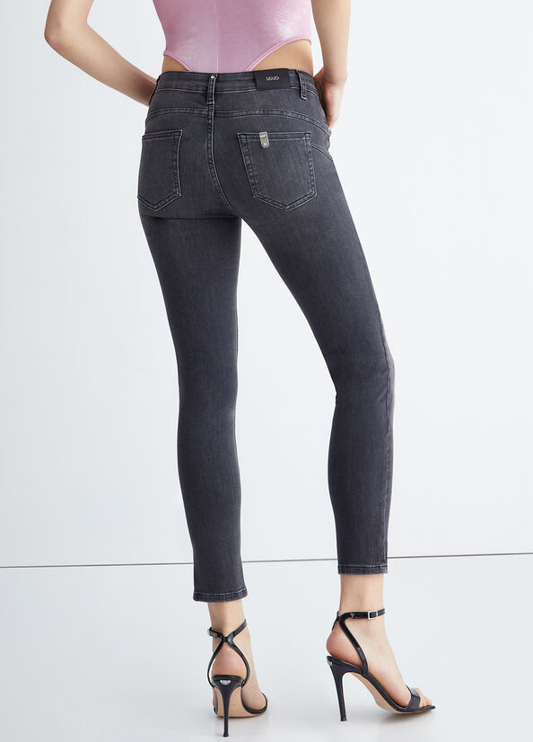 Jeans Skinny Liu Jo Bottom Up Mujer Negras | SXO-502194