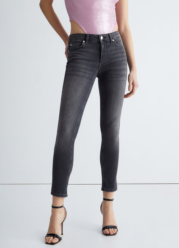 Jeans Skinny Liu Jo Bottom Up Mujer Negras | SXO-502194