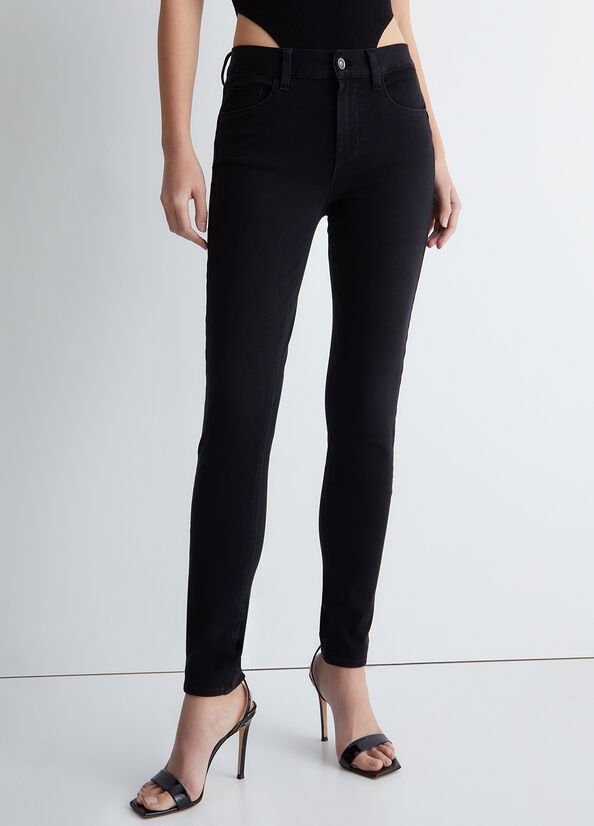 Jeans Skinny Liu Jo Bottom Up Mujer Negras | TOB-917526