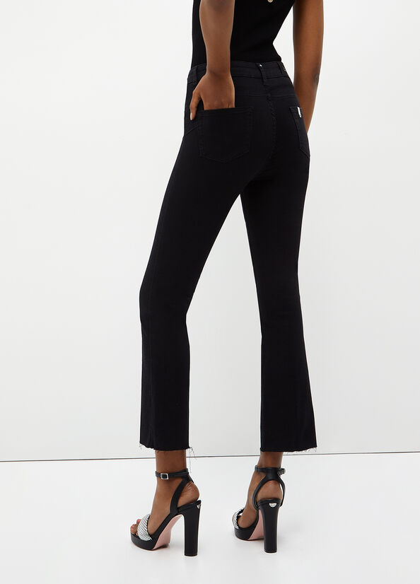 Jeans Skinny Liu Jo Cropped Bottom Up Mujer Negras | YMI-910357