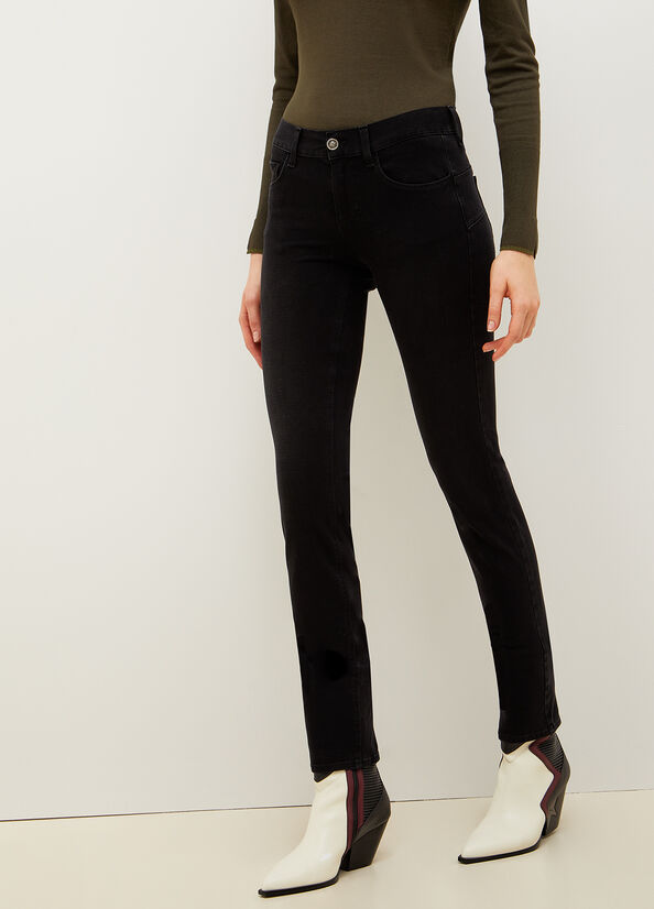 Jeans Skinny Liu Jo In Stretch Denim Mujer Negras | VZW-542016