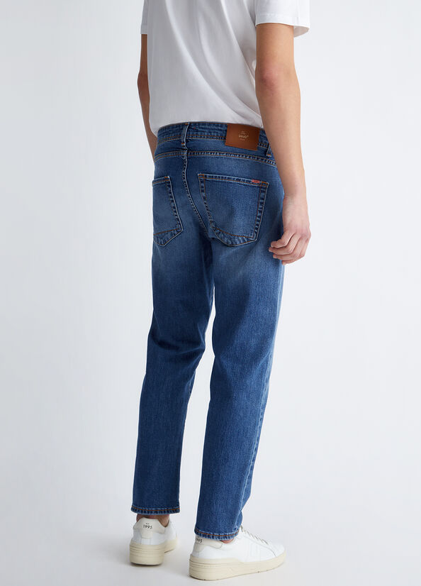 Jeans Skinny Liu Jo Regular Cropped Hombre Azules | XOM-384052