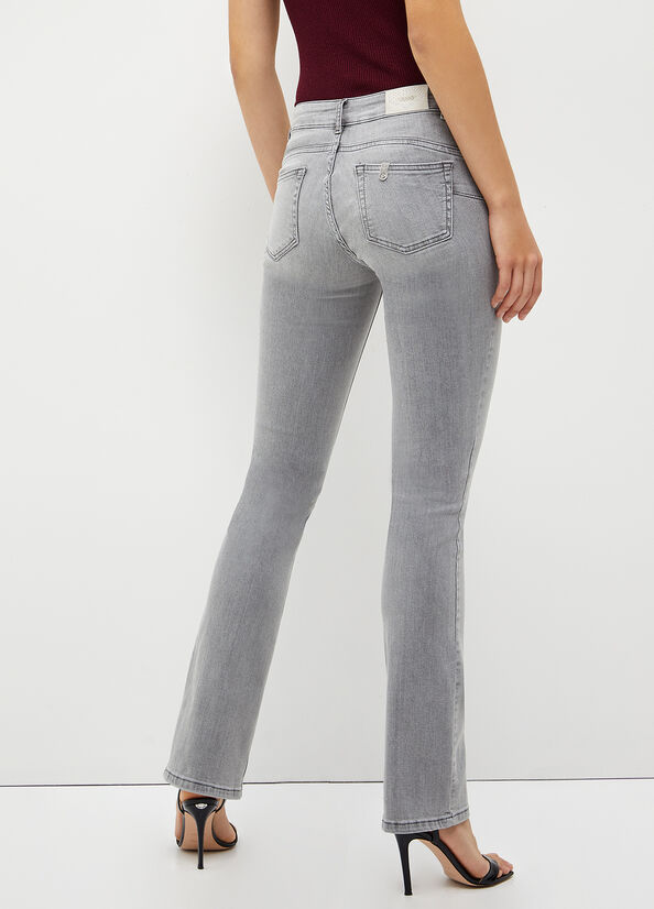 Jeans Skinny Liu Jo Stretch Denim Cut Mujer Gris | URL-820534