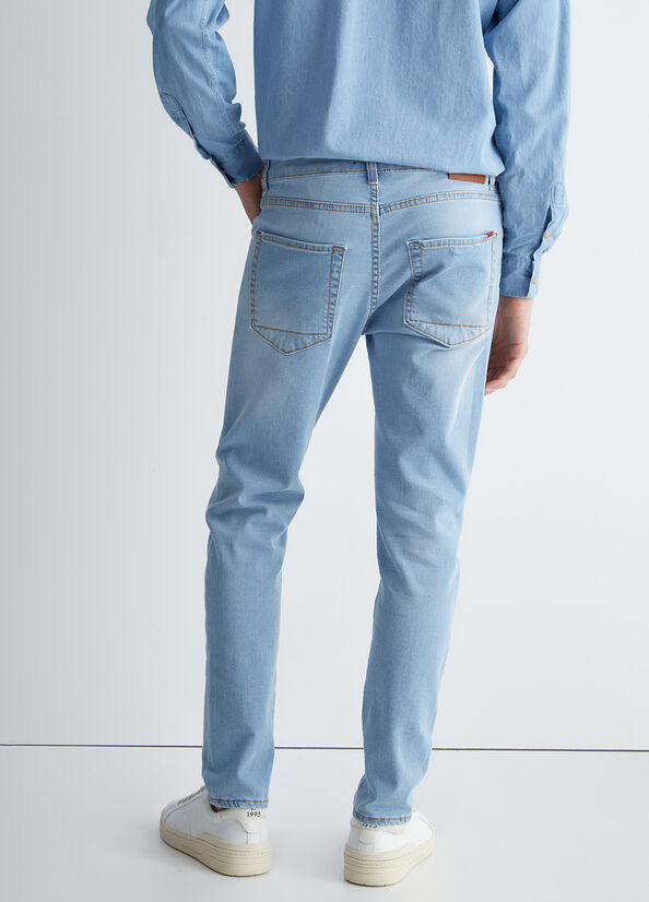 Jeans Skinny Liu Jo Twisted Hombre Azules Claro | MRQ-425317