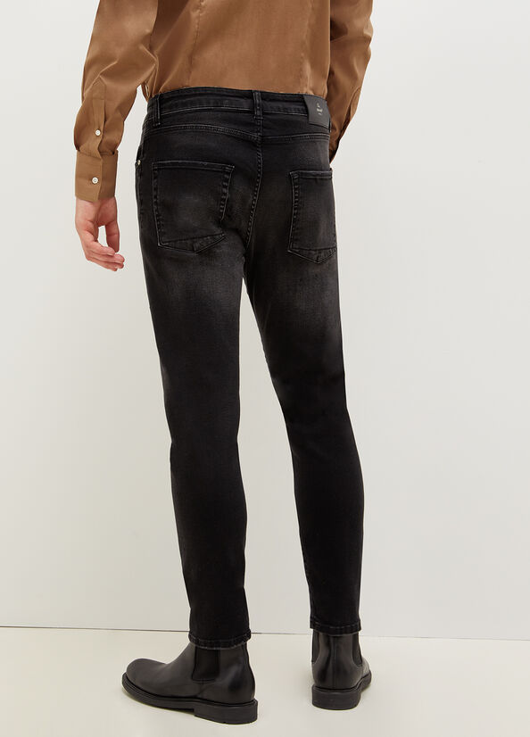 Jeans Skinny Liu Jo Twisted Hombre Negras | CYR-160532