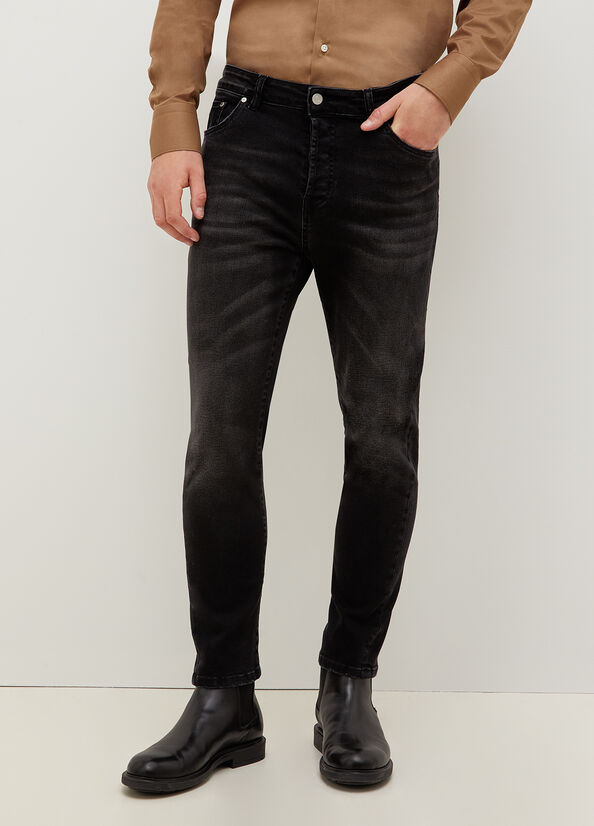 Jeans Skinny Liu Jo Twisted Hombre Negras | CYR-160532