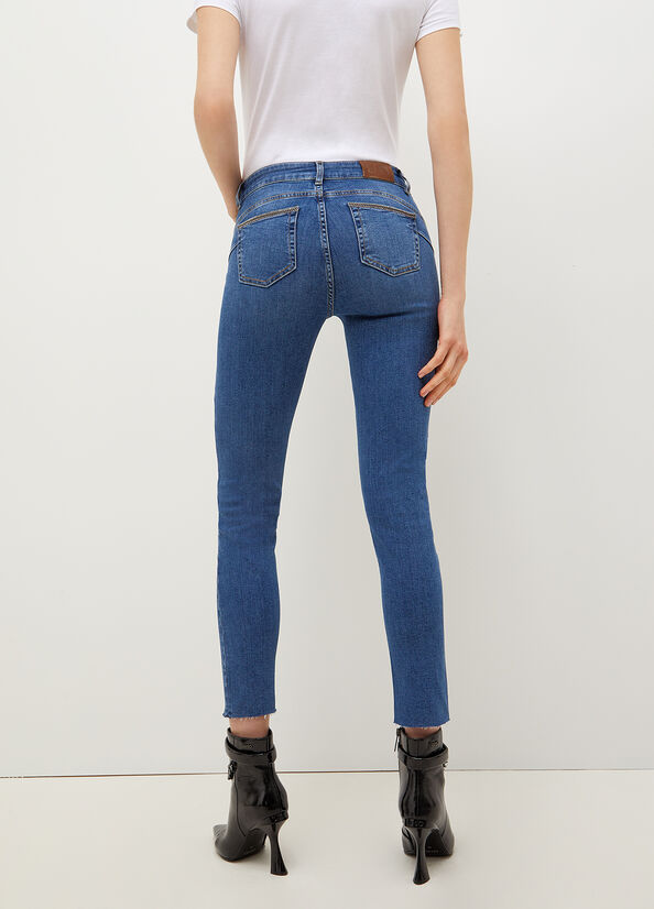 Jeans Skinny Liu Jo Used Effect Mujer Azules | YNB-368571