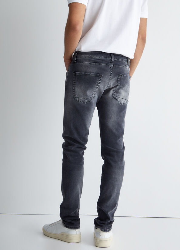 Jeans Skinny Liu Jo Worn Look Slim Hombre Gris | ZNI-736208