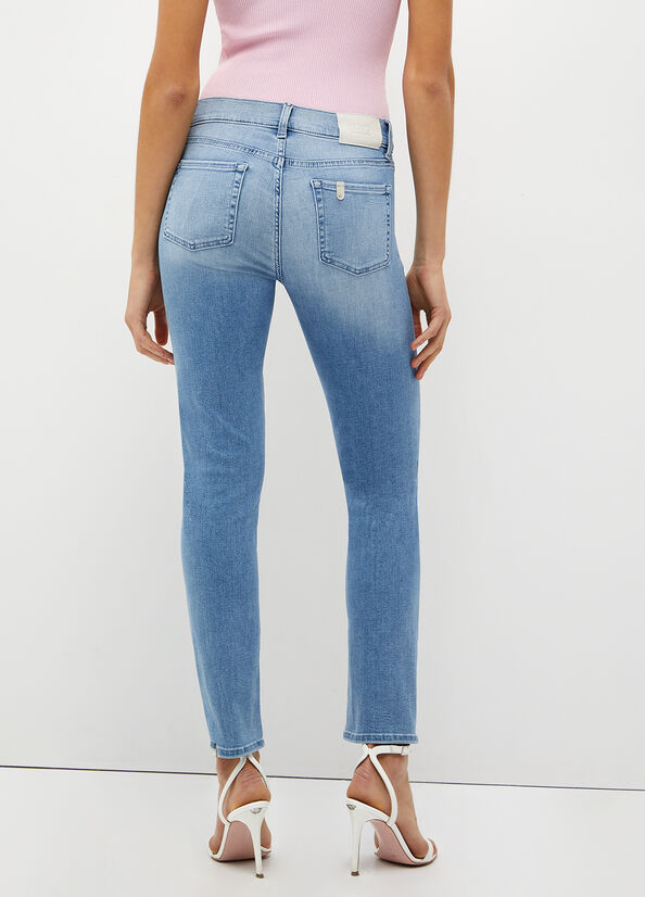 Jeans Slim Liu Jo Authentic Denim Mujer Azules Claro | GFJ-263519