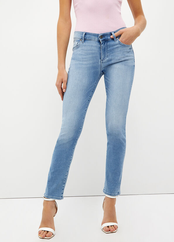 Jeans Slim Liu Jo Authentic Denim Mujer Azules Claro | GFJ-263519