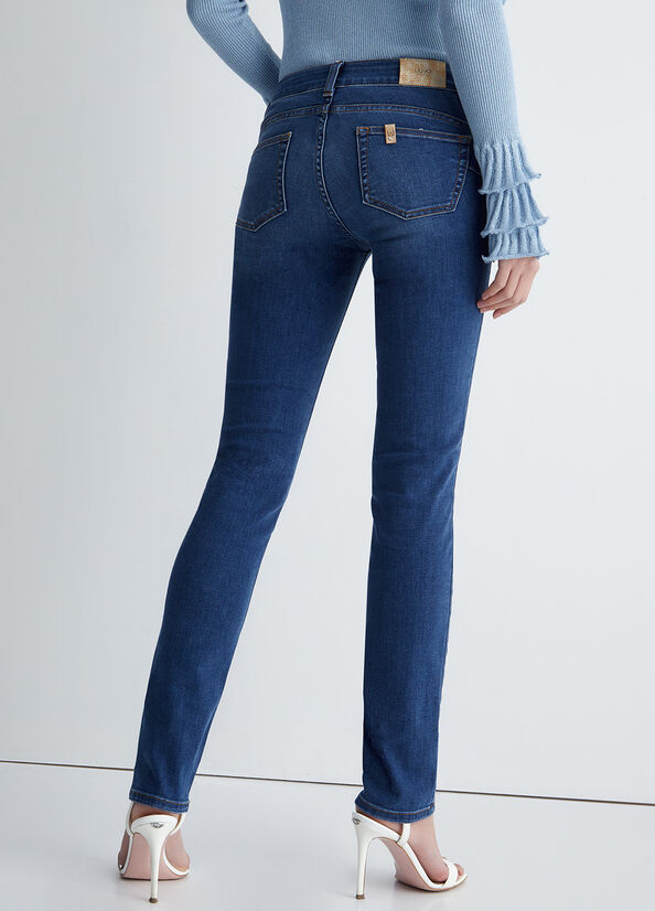 Jeans Slim Liu Jo Bottom-Up Slim- Mujer Azules Oscuro | YNG-751304