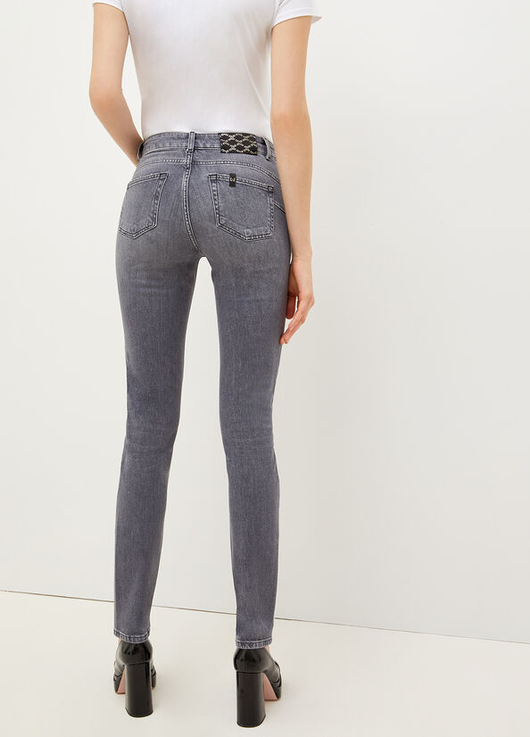 Jeans Slim Liu Jo Eco-Friendly Mujer Gris | HZA-294176